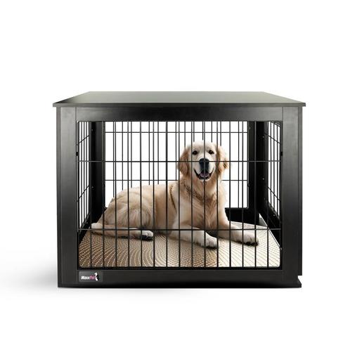 MaxxPet Houten Hondenbench - 89x61x73cm - Zwart, Animaux & Accessoires, Caisses pour chiens, Enlèvement