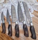 Keukenmes - Chefs knife - Damaststaal, Wengéhout - Noord, Antiek en Kunst