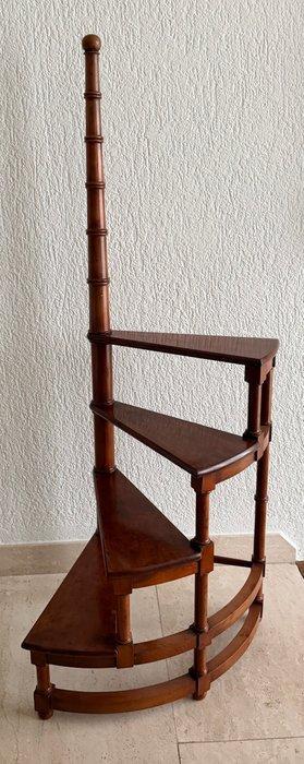 Trapje - Notenhouten - Bibliotheek trap, Antiek en Kunst, Curiosa en Brocante