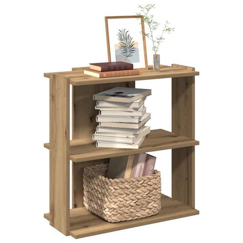 vidaXL Boekenkast 3-laags 60x30x60 cm bewerkt hout, Huis en Inrichting, Kasten | Boekenkasten, Nieuw, Verzenden