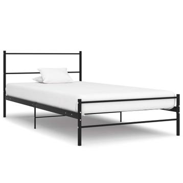 vidaXL Bedframe metaal zwart 90x200 cm, Huis en Inrichting, Verzenden, Nieuw