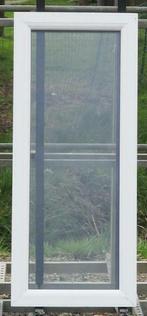 pvc raam , chassis 50 x 118 wit / zwart 9005  3 dubbel glas, Raamkozijn, Ophalen of Verzenden