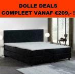 Boxspring Bravo 70 x 200 Stof Grijs €209,- *Aanbieding*, Maison & Meubles, Chambre à coucher | Lits boxsprings