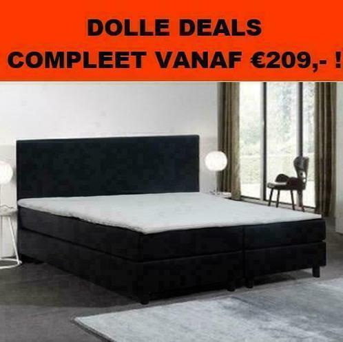 Boxspring Bravo 70 x 200 Stof Grijs €209,- *Aanbieding*, Huis en Inrichting, Slaapkamer | Boxsprings