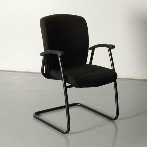 Mobilex vergaderstoel, zwart, sledeframe, Huis en Inrichting, Stoelen, Gebruikt, Ophalen of Verzenden