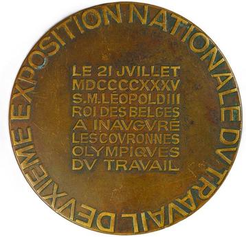 België. Leopold III. Historical Medal 1935 - 21st National