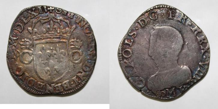 1/2 Teston France Frankreich Dup 1063 var Karl Ix Teston..., Postzegels en Munten, Munten | Europa | Niet-Euromunten, België, Verzenden