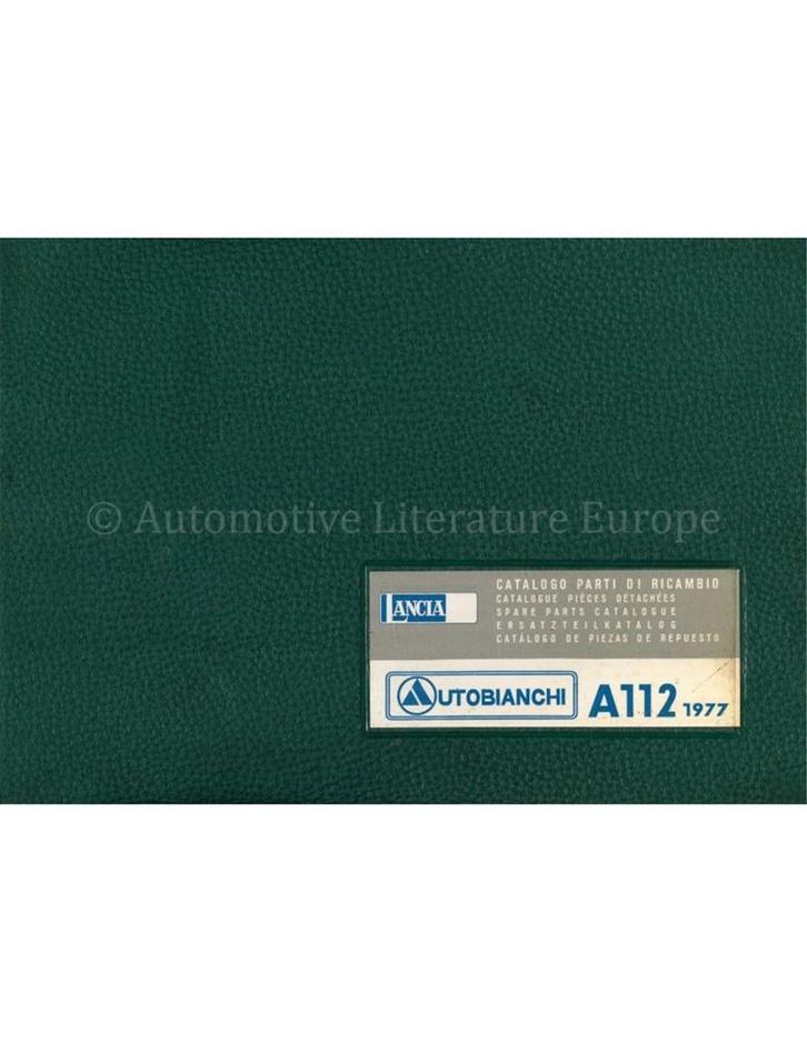 1977 AUTOBIANCHI A112 ONDERDELENHANDBOEK, Auto diversen, Handleidingen en Instructieboekjes