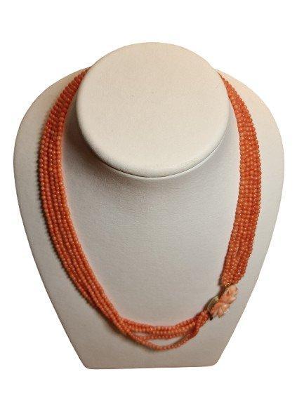 Ketting met hanger Koraal Bloedkoraal - Bloedkoraal, Bijoux, Sacs & Beauté, Bijoux anciens