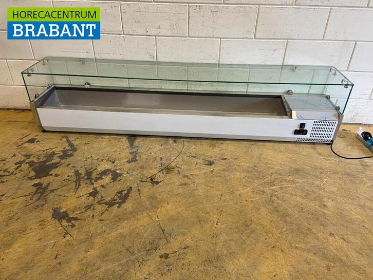 RVS Opzetvitrine Opzet koelvitrine saladière 10 x 1/4 GN 200, Zakelijke goederen, Horeca | Keukenapparatuur, Ophalen of Verzenden