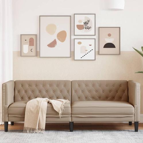 vidaXL Driezitsbank Chesterfield-stijl kunstleer, Huis en Inrichting, Zetels | Zetels, Nieuw, Verzenden