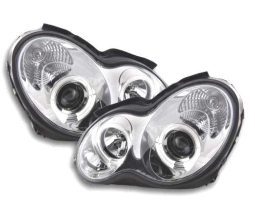 Phares Pour Mercedes Classe C W203 00-07 Angel Eyes Ccfl Fon, Auto-onderdelen, Verlichting, Verzenden