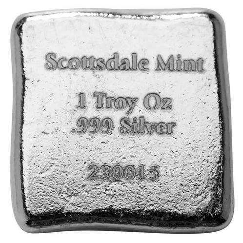 1 Troy Ounce - Zilver .999 - 1 oz Scottsdale Lion 999 Fine, Postzegels en Munten, Edelmetalen en Baren