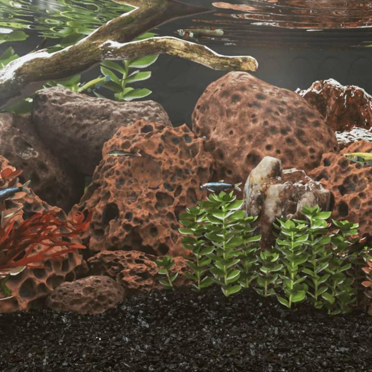 vidaXL Lavastenen 25 kg 10-30 cm rood, Dieren en Toebehoren, Vissen | Aquaria en Toebehoren, Nieuw, Verzenden
