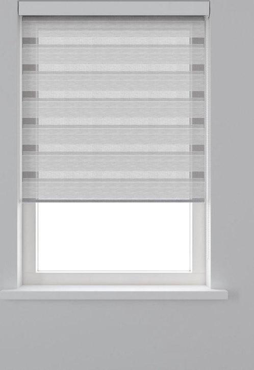 Decosol roljaloezie - 120x210 cm - structuur wit/grijs, Huis en Inrichting, Stoffering | Gordijnen en Lamellen, Nieuw, Verzenden