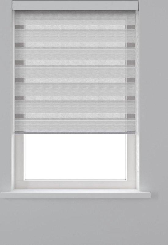 Decosol roljaloezie - 120x210 cm - structuur wit/grijs, Huis en Inrichting, Stoffering | Gordijnen en Lamellen, Nieuw, Verzenden