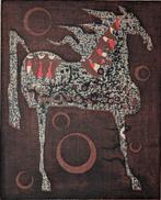 Grijsgekleurde Paard 1961 Japanse houtsnede / Sosaku Hanga, Antiek en Kunst