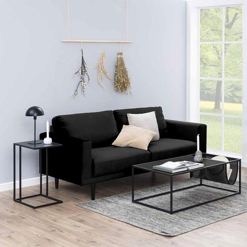 Houten bijzettafel | Zwart | Laptoptafel | 43x63 cm, Huis en Inrichting, Tafels | Salontafels, Nieuw, Overige materialen, Rechthoekig