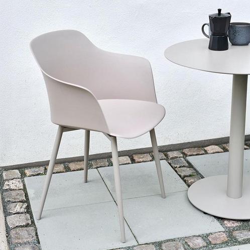 Kunststof tuinstoel | Kuipstoel | Zandkleurig | op voorraad, Huis en Inrichting, Stoelen, Overige kleuren, Eén, Nieuw, Kunststof