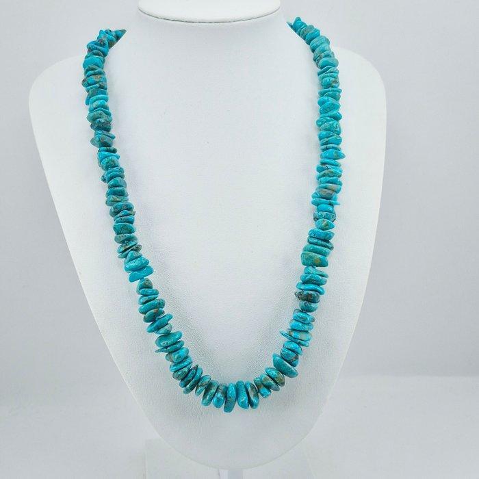 Turquoise - Argent - Collier - Turkish Americano, Antiek en Kunst, Curiosa en Brocante