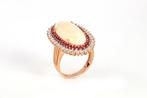 Ring - 18 karaat Roségoud - 6.15ct. tw. Opaal - Robijn, Nieuw