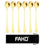 Fako Bijoux - 6 Lange Ronde Lepels - Latte Macchiato -, Verzenden, Nieuw