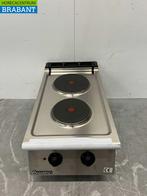 RVS Mareno 2 pits elektrisch fornuis kookplaat 40 cm 400V, Ophalen of Verzenden, Nieuw in verpakking