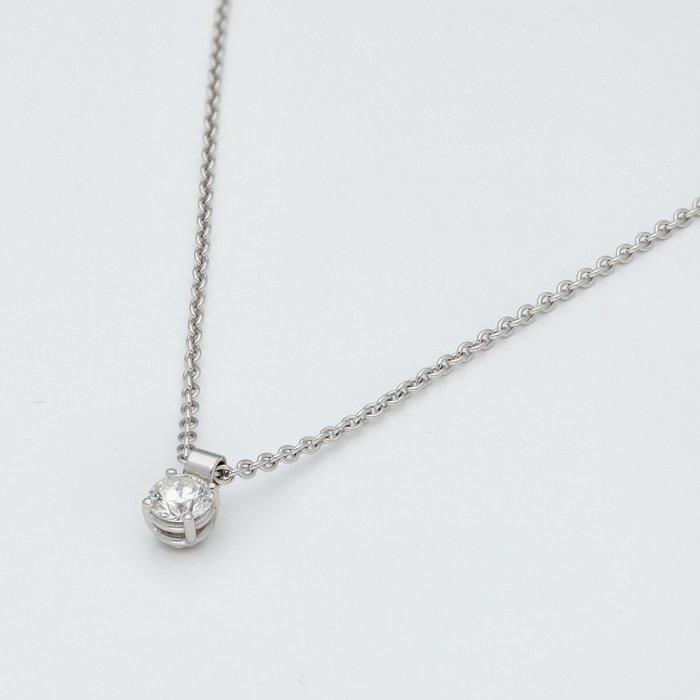 Halsketting - 18 karaat Witgoud Diamant (Natuurlijk) -, Handtassen en Accessoires, Kettingen