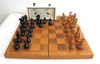Schaakspel - Russland UdSSR 45x45cm + Schachuhr