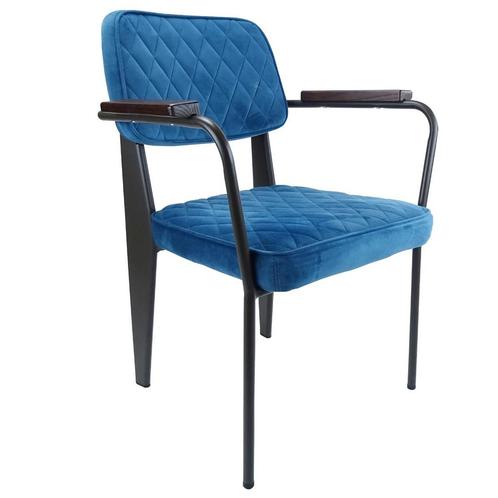 Stoel | Fluweel/Metaal | Petrol | Gun Metal Frame | Indoor, Zakelijke goederen, Horeca | Keukenapparatuur, Nieuw in verpakking