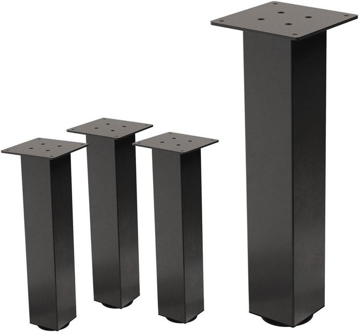 Tafelpoten - Metaal - Set van 4 - 42 cm - Donkergrijs - ML-D, Huis en Inrichting, Tafelonderdelen, Nieuw, Verzenden