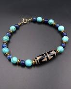 Lapis lazuli - Turquoise Howliet - Boeddhistische Armband -