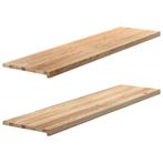 vidaXL Vensterbanken 2 st onbehandeld 160x40x2 cm massief, Doe-het-zelf en Bouw, Verzenden, Nieuw