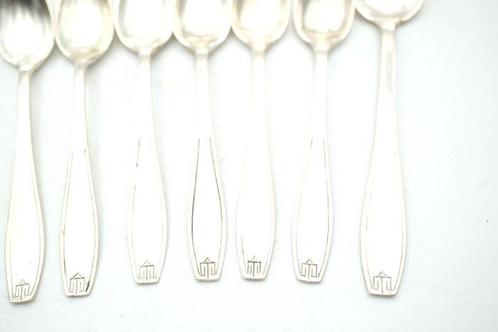 Lepel (7) - Zilver - 6 lepels + suikerlepel, Antiek en Kunst, Antiek | Zilver en Goud