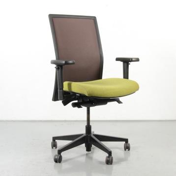 Gispen Omnis bureaustoel, groen / bruin, 3D armleggers