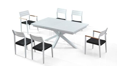 Tuinset tuintafel met 6 stoelen Nieuw, Tuin en Terras, Tuinsets en Loungesets, Eettafel, Stoel, 8 zitplaatsen, Nieuw, Aluminium