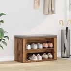 vidaXL Schoenrek met plank Oud hout 75 x 35 x 45 cm Bewerkt, Verzenden, Nieuw