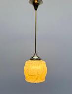 Plafondlamp - Messing, Glas - Plafondlamp van messing met