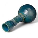 Vase en or émaillé bleu avec cordon au col - Poterie - Takuo