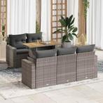 vidaXL Salon de jardin 6 pcs avec coussins gris résine, Verzenden, Neuf, Salons de jardin