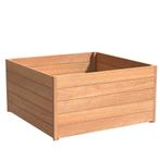 Hardhouten plantenbak Sevilla 140x140x71,3cm - Met bodem, Tuin en Terras, Bloembakken en Plantenbakken, 100 cm of meer, Vierkant