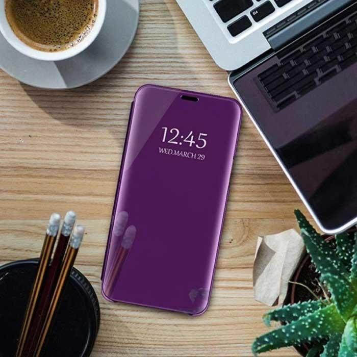 Oppo Reno 4 Smart Spiegel Flip Case Cover Hoesje Paars, Telecommunicatie, Mobiele telefoons | Hoesjes en Screenprotectors | Overige merken