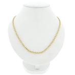 Gouden vierkante koningsketting, Handtassen en Accessoires, Ophalen of Verzenden, Gebruikt, Overige kleuren, Goud