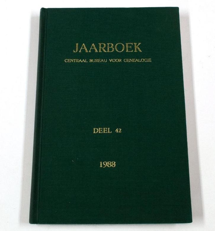 Jaarboek Centraal Bureau Voor Genealogie - Deel 42 - 1988, Boeken, Overige Boeken, Gelezen, Verzenden