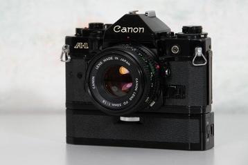 Canon A-1 schwarz + Power Winder A + FD 1,8/50mm | Single