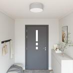 vidaXL Plafondlamp Flush Mount Grijs Ø 38 cm Stof E27, Verzenden, Nieuw