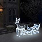 vidaXL Kerstverlichting rendier en slee met mesh 432 LEDs, Diversen, Kerst, Verzenden, Nieuw