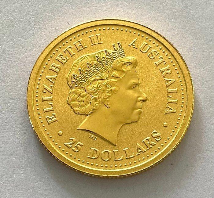 Australië. 25 Dollars 1999 - The Australian Nugget - 1/4 oz, Postzegels en Munten, Edelmetalen en Baren