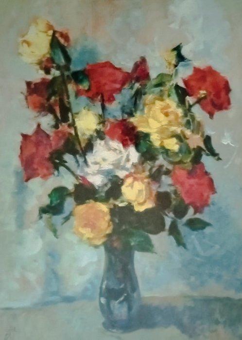 Corrado Michelozzi (1883-1965) - Rose, Antiquités & Art, Art | Peinture | Classique