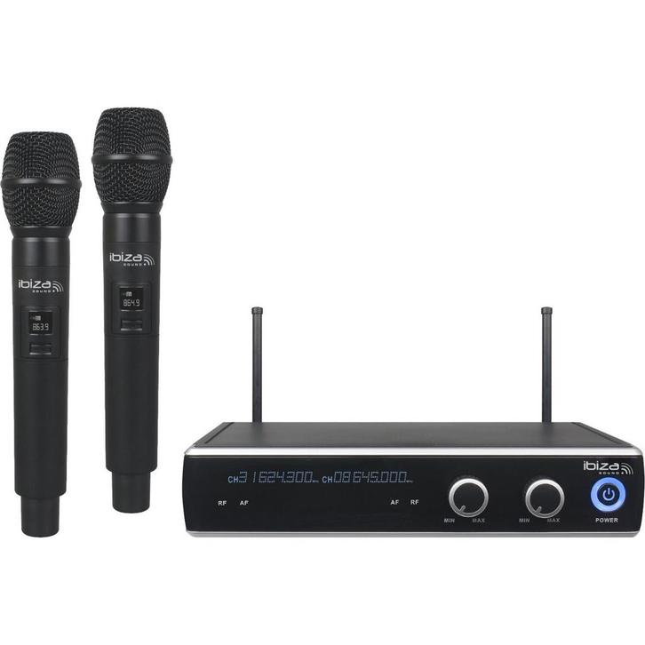Ibiza 2-kanaals Draadloos Microfoonsysteem, Muziek en Instrumenten, Microfoons